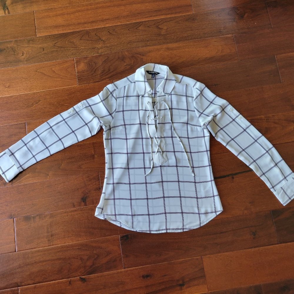 Cream checkered shirt